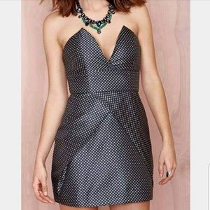 Nasty Gal strapless low cut cocktail dress